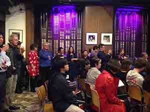 Audience at OutLoud, Fringe Club, Central, 2 April 2014