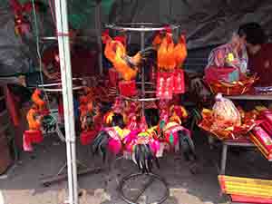Folk art chicken, on the birthday of Tin Hau, Joss House Bay, 22 April 2014