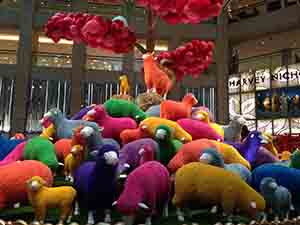 Lunar New Year decorations in the lobby of the Landmark, Central, 15 February 2015