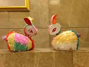 Lanterns for the Mid-Autumn festival, decorating the lobby of a private residential building, Sheung Wan, 26 September 2015