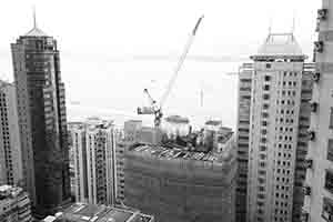 Building under construction, 33 Des Voeux Road West, Sheung Wan, 9 October 2016