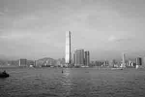 View of Victoria Harbour and the International Commerce Centre, 22 October 2016