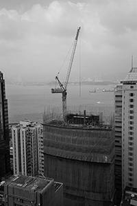 Building under construction, Des Voeux Road West, Sheung Wan, 29 October 2016