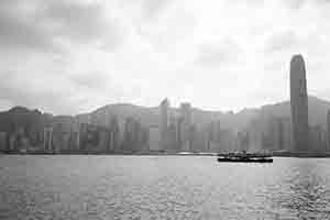 Victoria Harbour and buildings in Central, 30 October 2016
