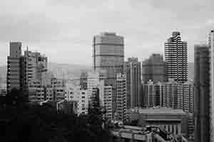 Buildings in Shek Tong Tsui viewed from Pokfulam, Hong Kong Island, 4 October 2016