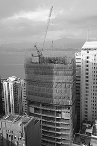 Building under construction, 33 Des Voeux Road West, Sheung Wan, 19 November 2016