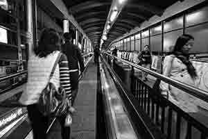 Central to Mid-levels escalator link at Jubilee Street, Central,  25 November 2016