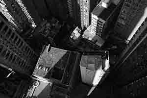 Shadows on the roofs of buildings, Sheung Wan, 30 November 2016