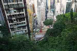 Construction site viewed from Bowen Road, 6 November 2016