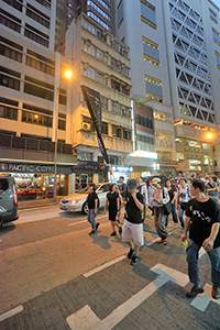 Protest march against alleged National People's Congress Standing Committee interference in Hong Kong elections, Queen's Road Central,  Sheung Wan, 6 November 2016