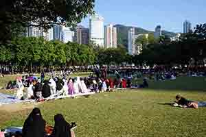 Foreign domestic helpers gathering, Victoria Park, Causeway Bay, 18 December 2016