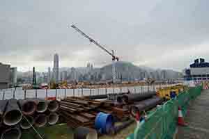 Construction on the West Kowloon Cultural District site, 21 December 2016