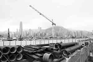 Construction on the West Kowloon Cultural District site, 21 December 2016