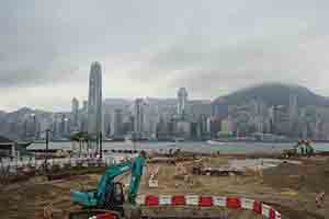 Construction on the West Kowloon Cultural District site, 21 December 2016