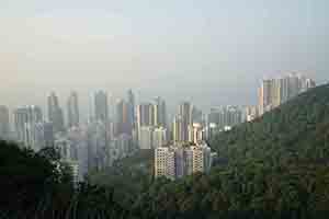 View of Kennedy Town from Lung Fu Shan Country Park, Hong Kong Island, 26 December 2016