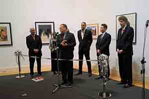 Opening ceremony of the art exhibition 'Rising Above: The Kinsey African American Art and History Collection' in UMAG, HKU, 8 December 2016