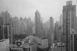Looking west towards Sai Ying Pun from Sheung Wan, 13 January 2017