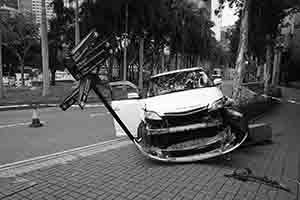 Traffic accident, Man Kwong Street, Central, 15 January 2017