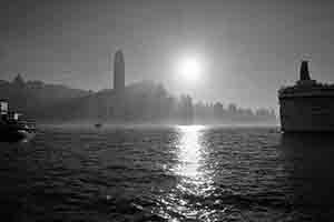 Victoria Harbour, viewed from Tsim Sha Tsui, 2 January 2017