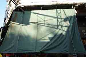 Shadows on the awning of a dried goods store, Ko Shing Street, Sheung Wan, 20 January 2017