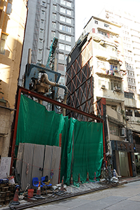 Construction site, Ko Shing Street, Sheung Wan, 20 January 2017