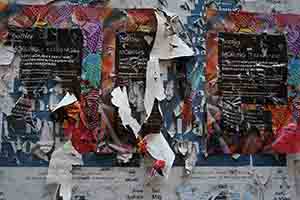 Old posters on a wall, Sheung Wan, 20 January 2017