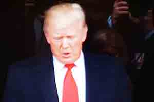 Donald Trump's presidential inauguration shown on TV, 21 January 2017