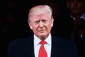 Donald Trump's presidential inauguration shown on TV, 21 January 2017