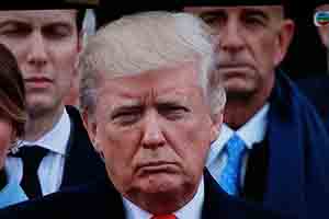 Donald Trump's inauguration, viewed on television, 21 January 2017