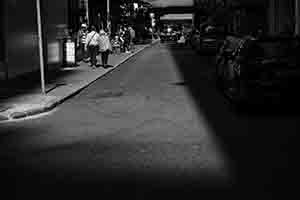 Shadows on a street, Sheung Wan, 22 January 2017