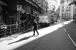 Light and shadows on Morrison Street, Sheung Wan, 4 January 2017