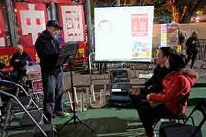 Cartoonist Zunzi drawing a digital caricature, at the Lunar New year flower market, Victoria Park, 26 January 2017