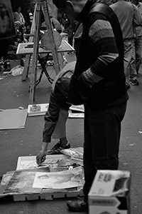 Street market during the lunar new year holiday, Sham Shui Po, Kowloon, 28 January 2017