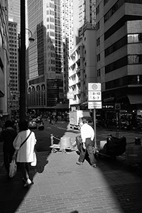 Light through a gap between tall buildings, Morrison Street, Sheung Wan, 4 January 2017