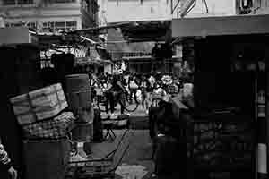 Street market in Sham Shui Po during the Lunar New Year holiday, 28 January 2017