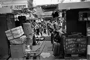Street market during the lunar new year holiday, Sham Shui Po, Kowloon, 28 January 2017