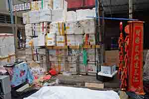 Foam boxes in a street market at Sham Shui Po during the Lunar New Year holiday, 28 January 2017