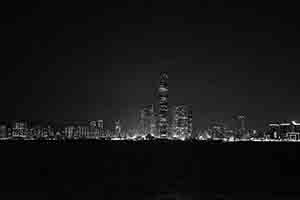 Kowloon at night viewed from Sai Ying Pun, 13 February 2017