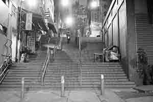 Stairs at the junction of Pound Lane and Tai Ping Shan Street, Tai Ping Shan, 7 February 2017