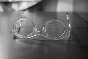 A pair of glasses on a table in an apartment in Sheung Wan, 9 February 2017