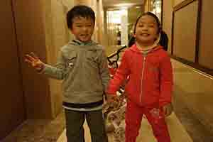 Children met in a lift lobby, Sheung Wan, 4 March 2017