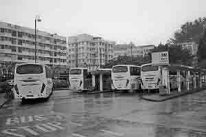 Bus terminal, Mui Wo Ferry Pier, Lantau, 19 March 2017