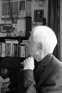 Retired academic Colin Davies at a St. Patrick's Day party, Mui Wo, Lantau, 19 March 2017