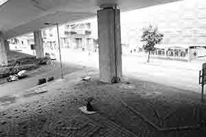 Area under a flyover, Connaught Road Central, Sheung Wan, 25 March 2017