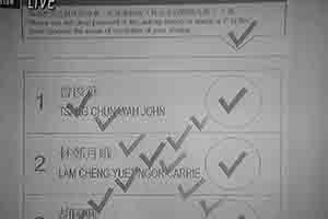 Television broadcast of the Hong Kong Chief Executive election: a spoiled ballot, 26 March 2017