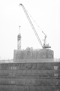 Building under construction, 33 Des Voeux Road West, Sheung Wan, 9 March 2017