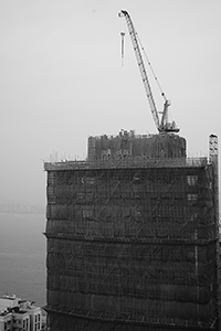 Building under construction, 33 Des Voeux Road West, Sheung Wan, 9 March 2017