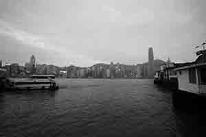 View of Victoria Harbour from the Central Ferry Piers, Central, 14 April 2017