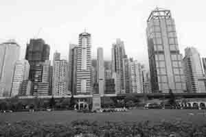 Sun Yat Sen Memorial Park with buildings visible behind, Sai Ying Pun, 19 April 2017