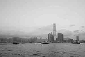 View of West Kowloon from Sun Yat Sen Memorial Park, Sai Ying Pun, 19 April 2017